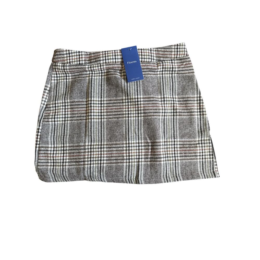 Floerns Women’s Plaid Mini Skirt XL Tan